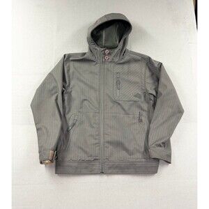 686 Snowboard Jacket Men's Medium Gray Waterproof Pinstripe